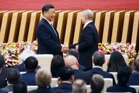 Chinese President Xi Jinping and Russian President Vladimir Putin Speak At Belt and Road Forum