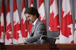 Justin Trudeau attends a news conference in Ottawa on July 8.