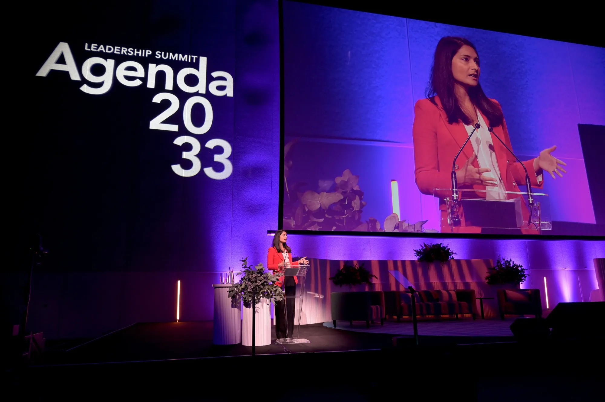 Saadia Zahidi, a managing director the World Economic Forum, at the CEW&nbsp;summit in Melbourne.