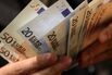 Euro banknotes. 