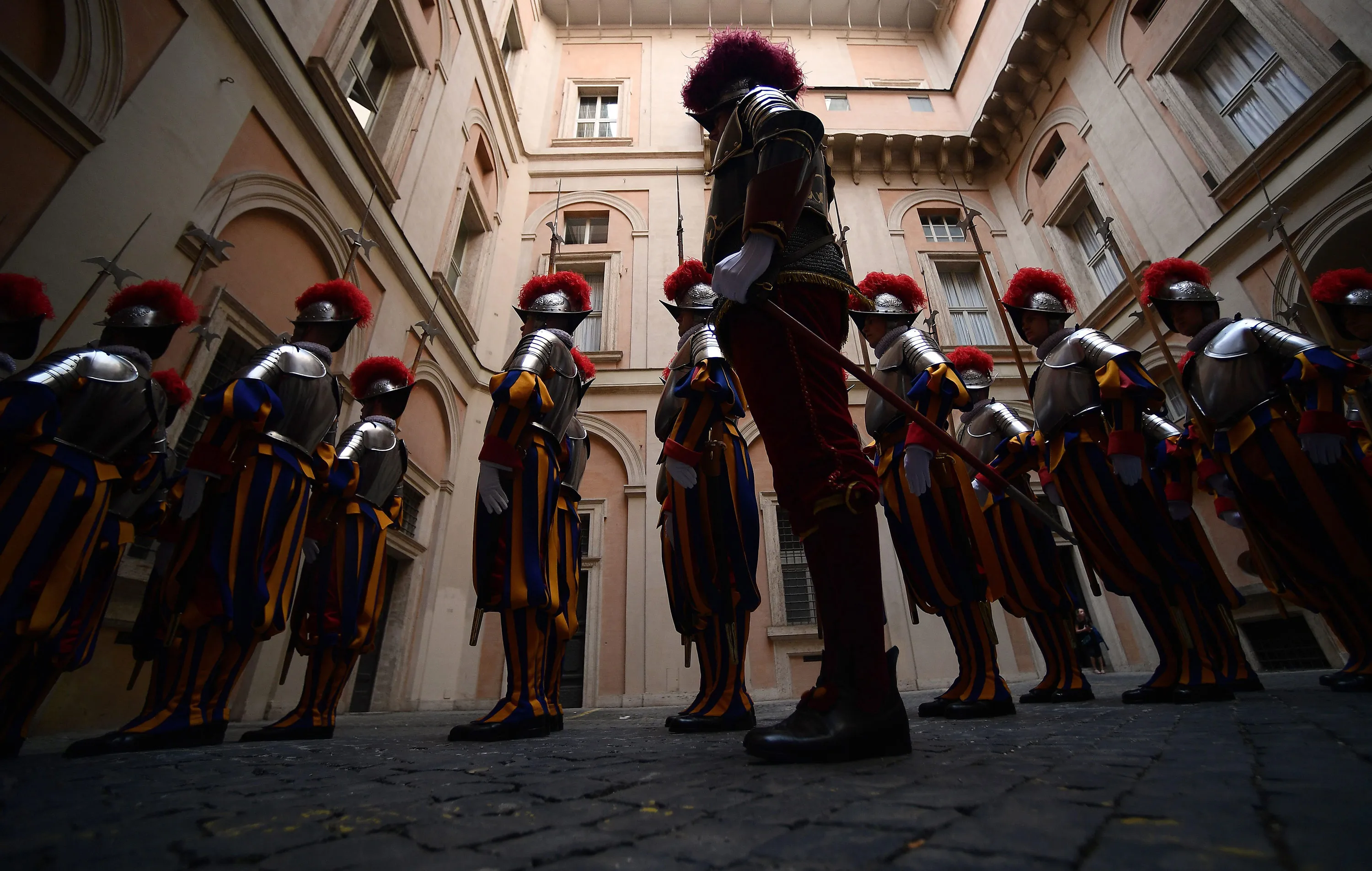 Swiss Guards in Vatican City.