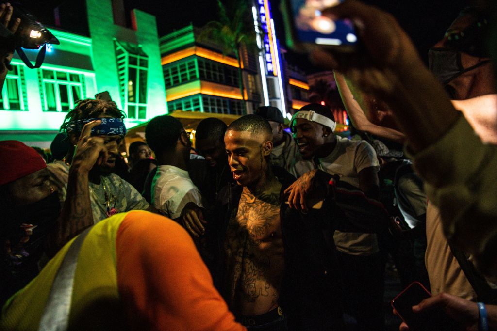 Partying like it’s March 2021 in Miami Beach.