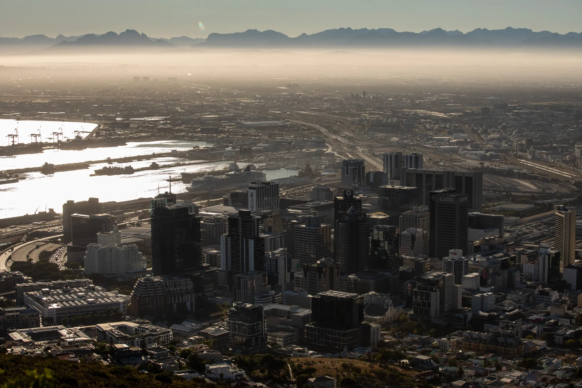 The financial district in Cape Town, South Africa.