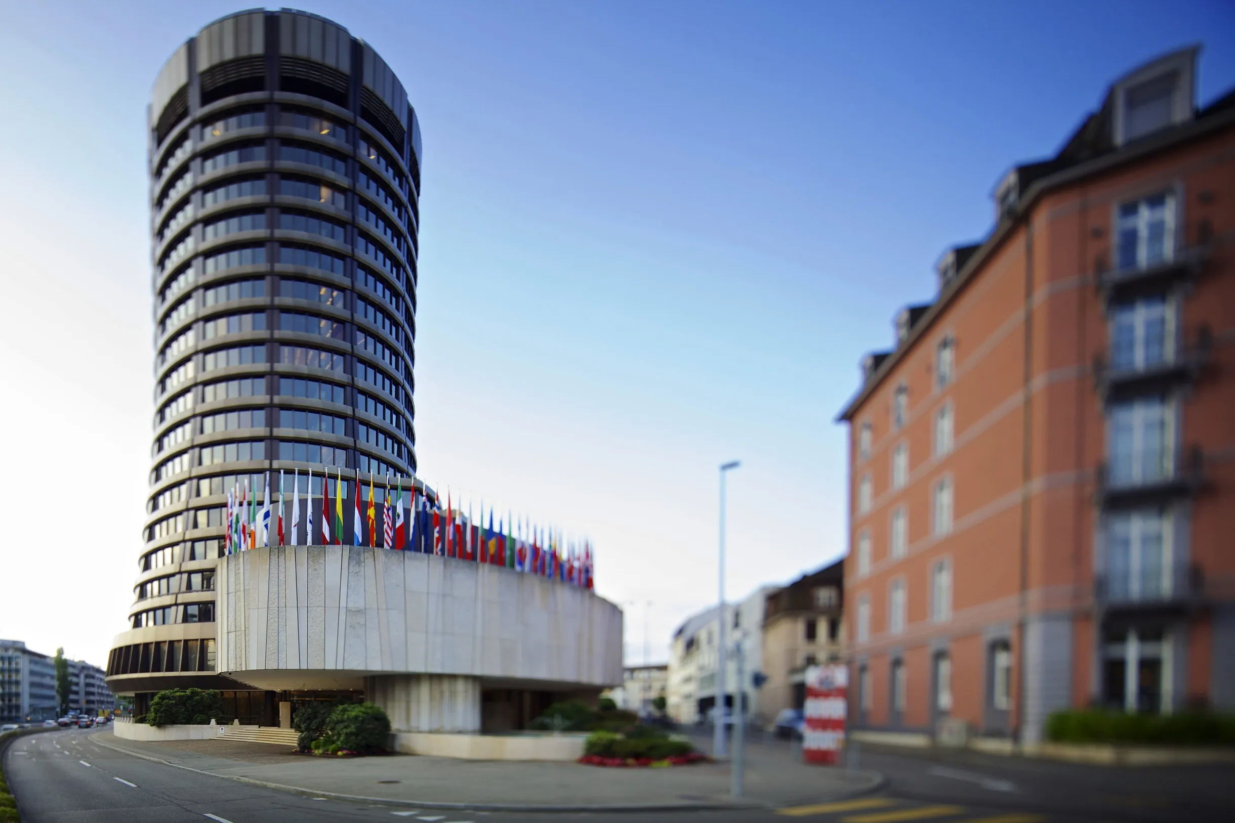 The headquarters of the Bank for International Settlements (BIS) in Basel, Switzerland.