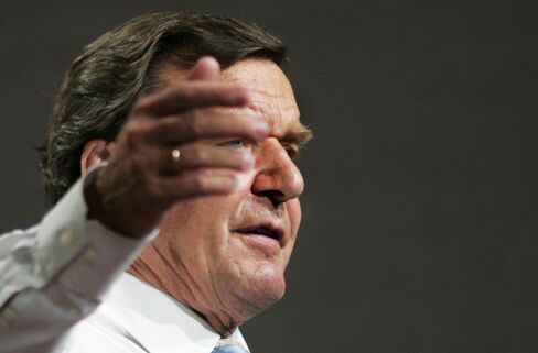 Gerhard Schroeder in 2005. Photographer: John MacDougall/AFP/Getty Images