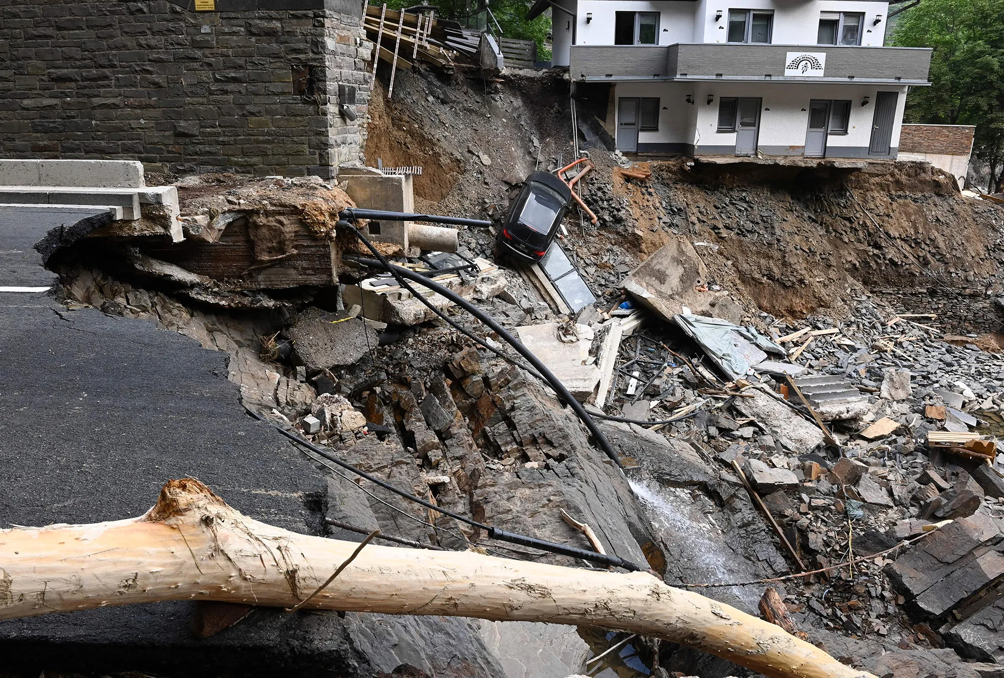 Flood damage in Altenahr, Germany, on July 19, 2021.