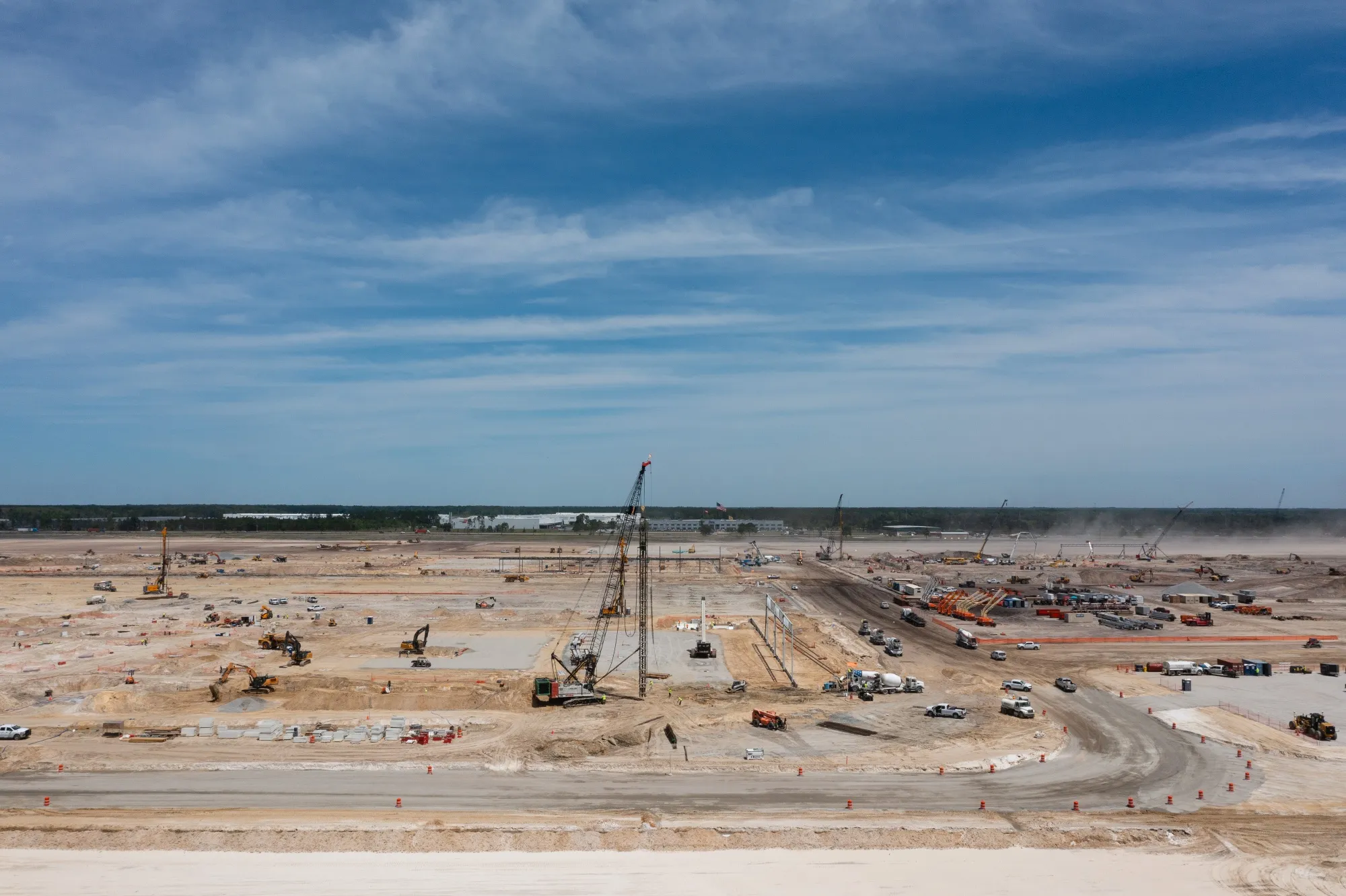 A Hyundai Electric Vehicle (EV) and battery manufacturing facility under construction in Ellabell, Georgia.
