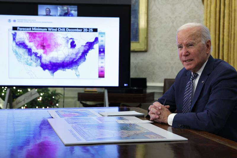 Extreme Cold Grips US as Jet Stream Bends Under Climate Change 2 President Biden Receives Briefing On Winter Storm Effecting Large Swath Of Country