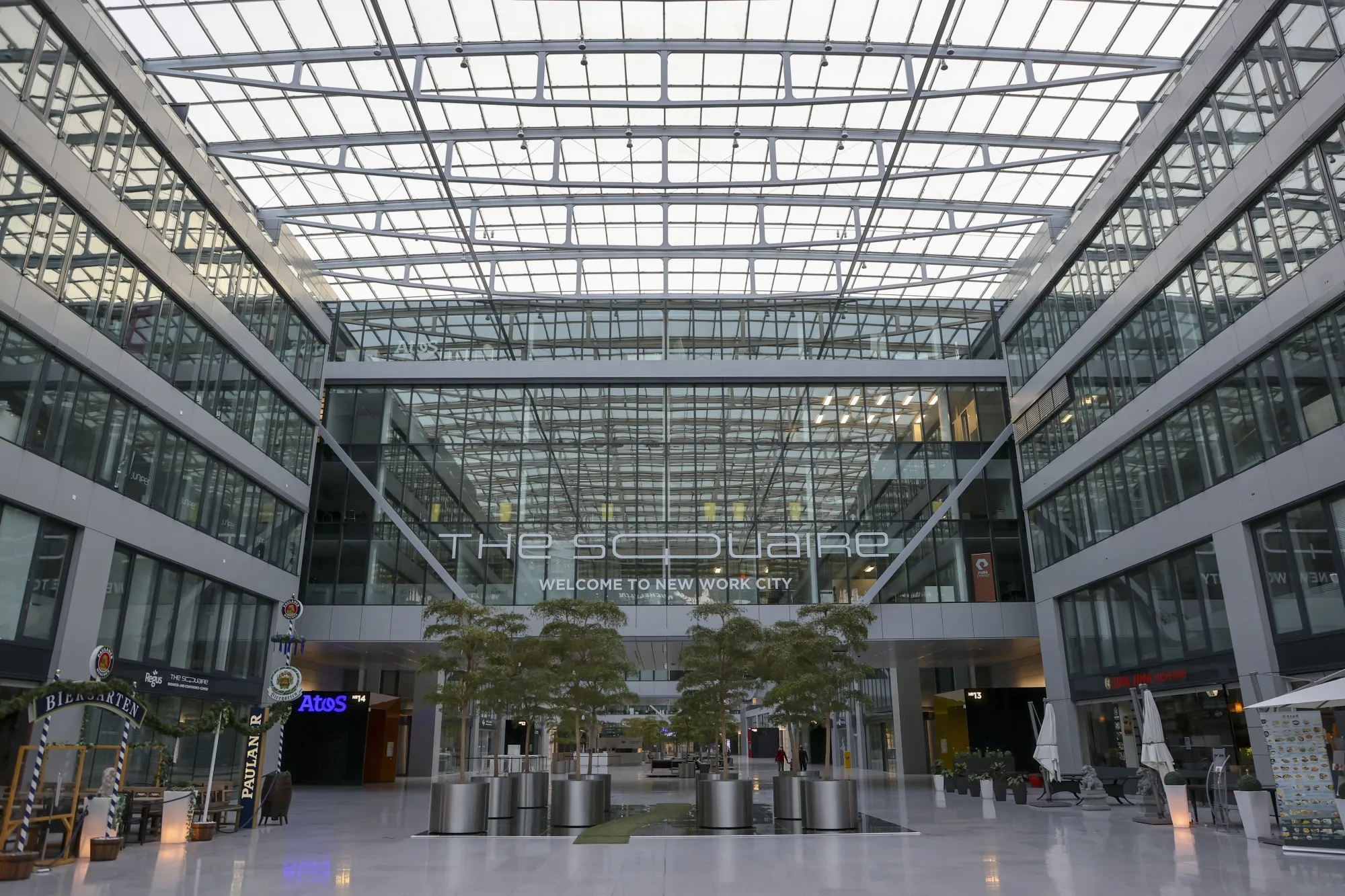 The Squaire 'groundscraper' office complex in Frankfurt.