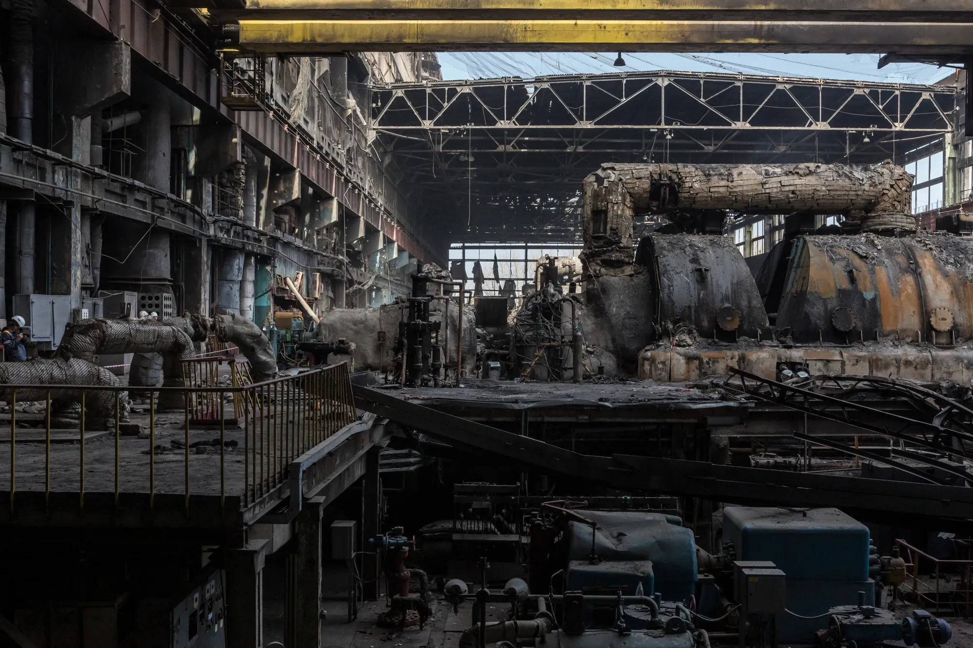 A&nbsp;Ukrainian thermal power plant&nbsp;damaged by a Russian missile strike in Ukraine on April 2.