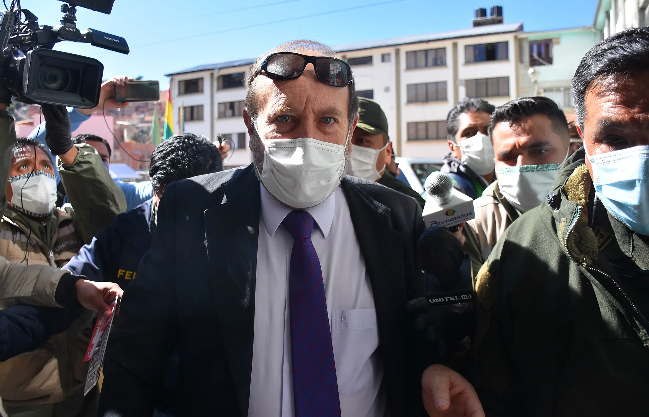 Marcelo Navajas is arrested in La Paz, Bolivia, on May 20.