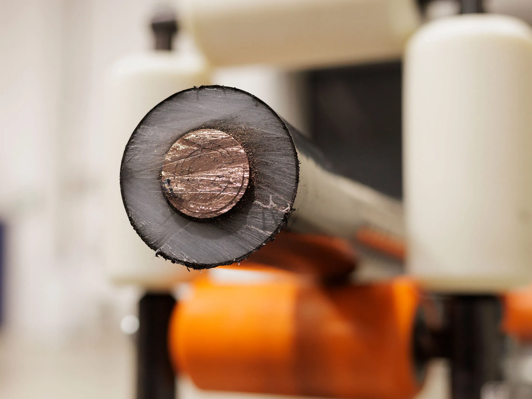 A cable on the production floor at the Nexans factory in Norway.