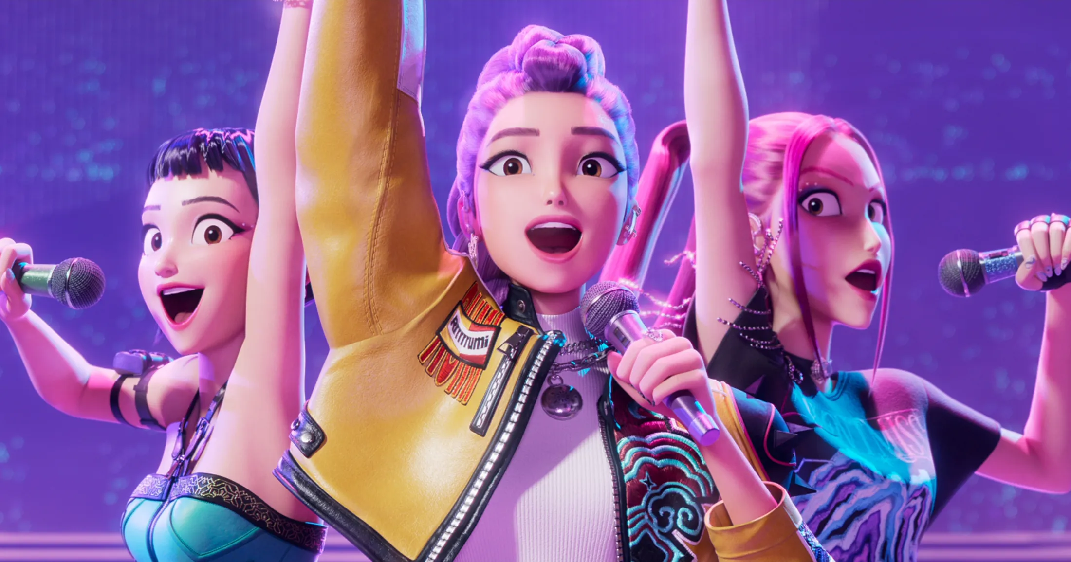 Huntrix, the girl-band at the center of the KPop Demon Hunters universe.