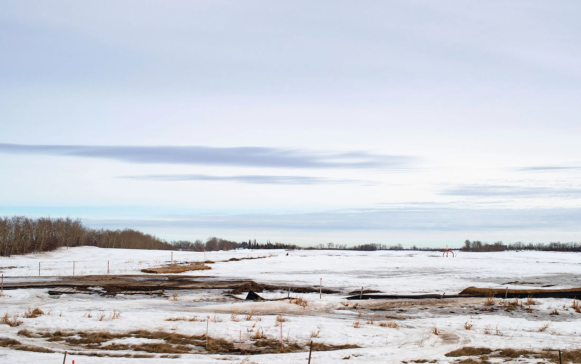 Pipeline route near the Enoch Cree Nation reserve west of Edmonton.