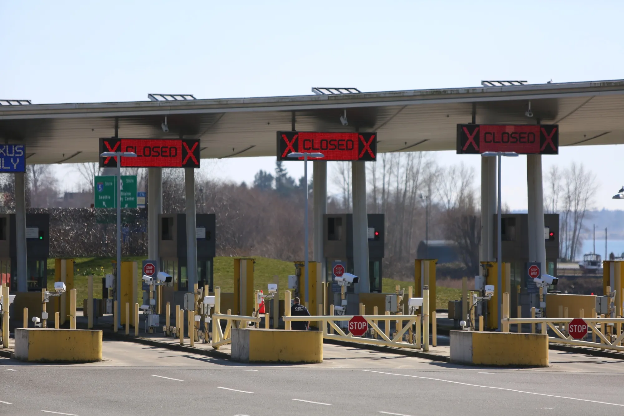 The U.S. side of the border with Canada,&nbsp;near Seattle, which was closed for nonessential travel in March.&nbsp;