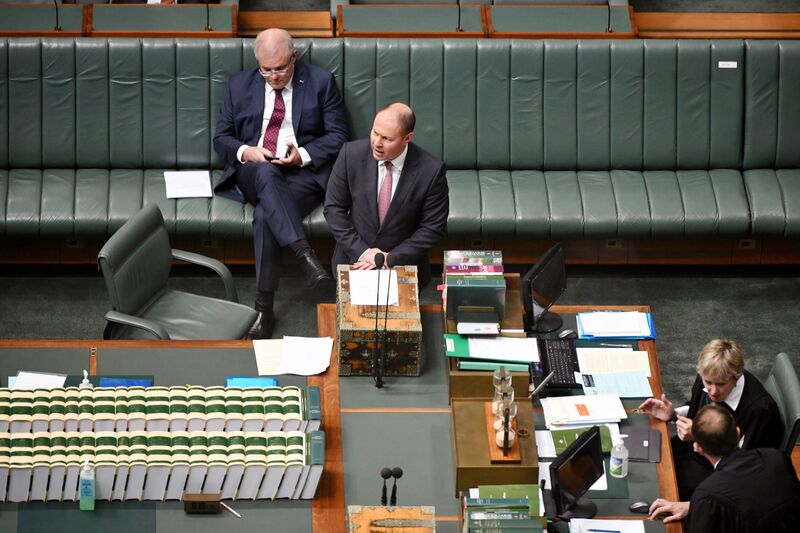 Australia PM Morrison News Conference As Lawmakers to Push Through Massive Stimulus