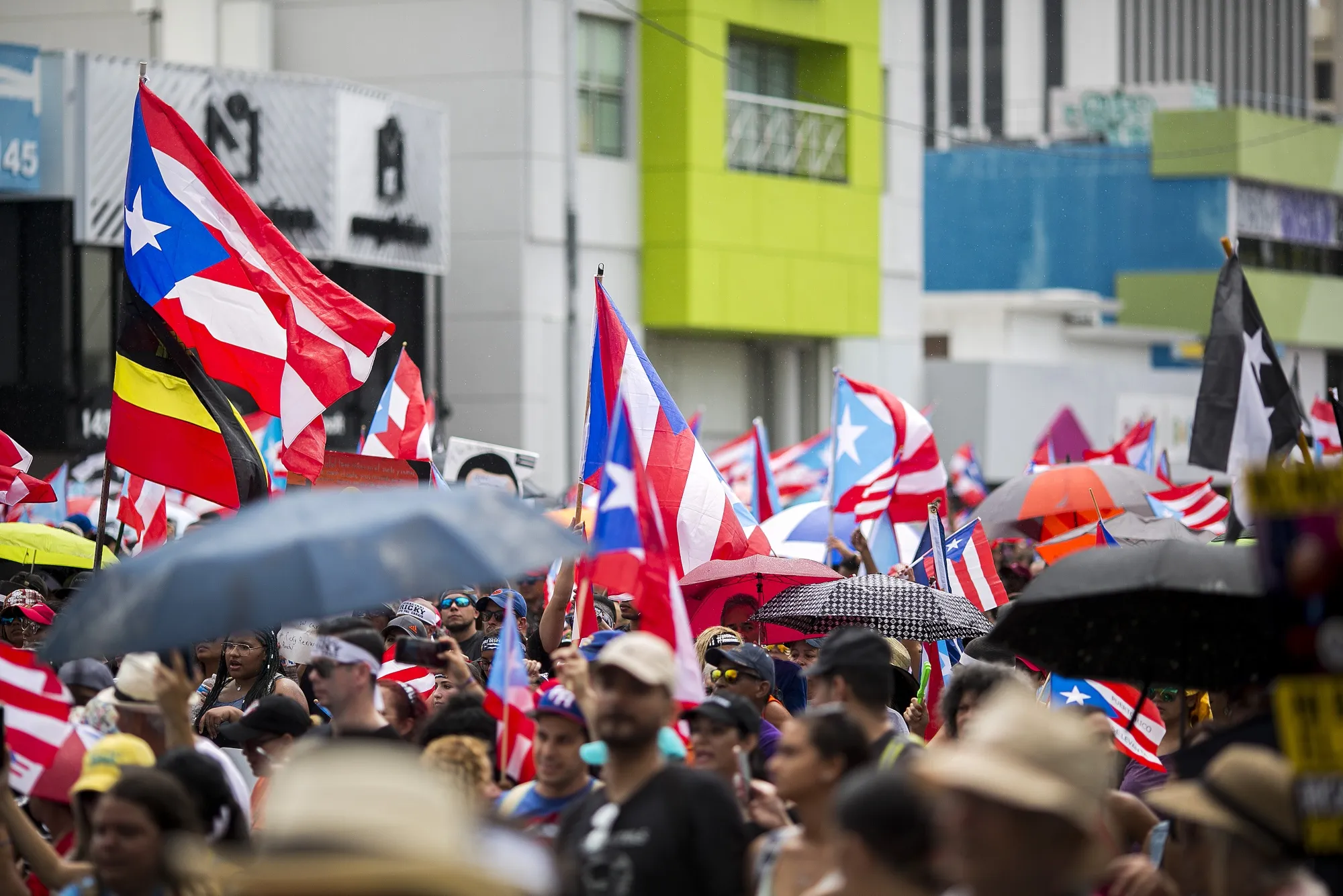 Puerto Ricans Celebrate Following Governor Rossello's Resignation Announcement 