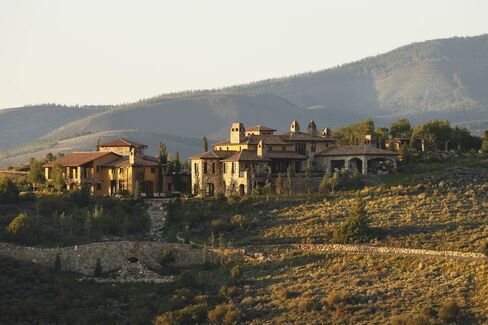 The house is set on the top of a mountain.