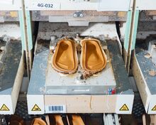 Birkenstock footbeds after being pressed.