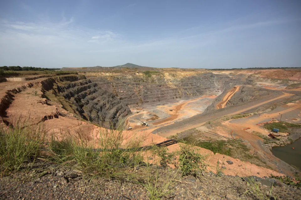 The open pit Gounkoto gold mine, part of the Loulo-Gounkoto mine complex&nbsp;in Gounkoto, Mali.
