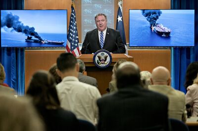 Secretary Of State Pompeo Says Iran Responsible For Attack On Two Oil Tankers