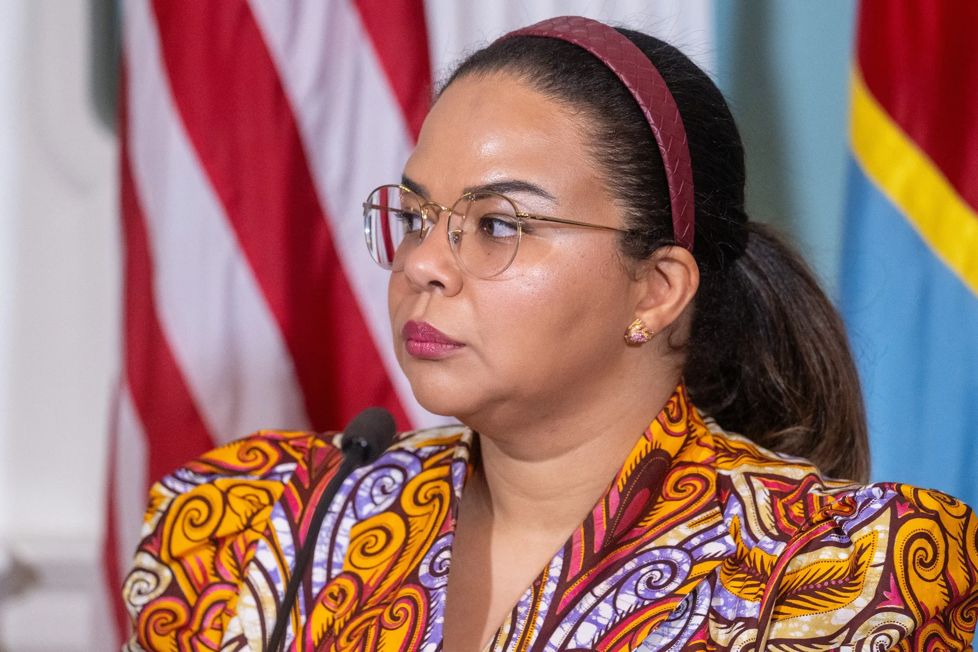 Democratic Republic of Congo Foreign Minister Therese Kayikwamba Wagner.