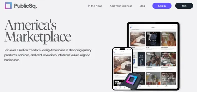 Public Square, a platform that acts like an online shopping mall for the right-leaning consumer.