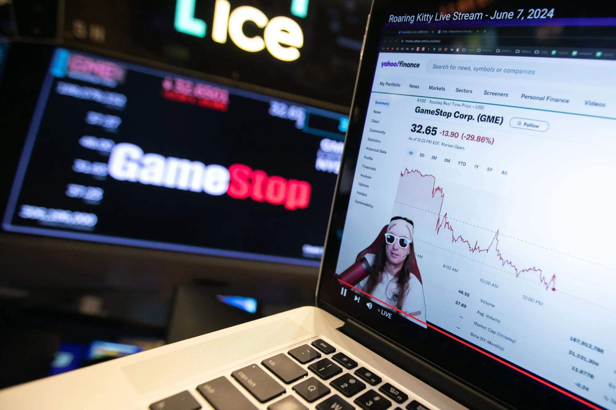 Keith Gill during a YouTube livestream&nbsp;on June 7.