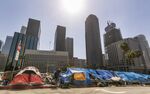 Homeless encampments, like this one in downtown Los Angeles, have become an all too familiar scene across California.