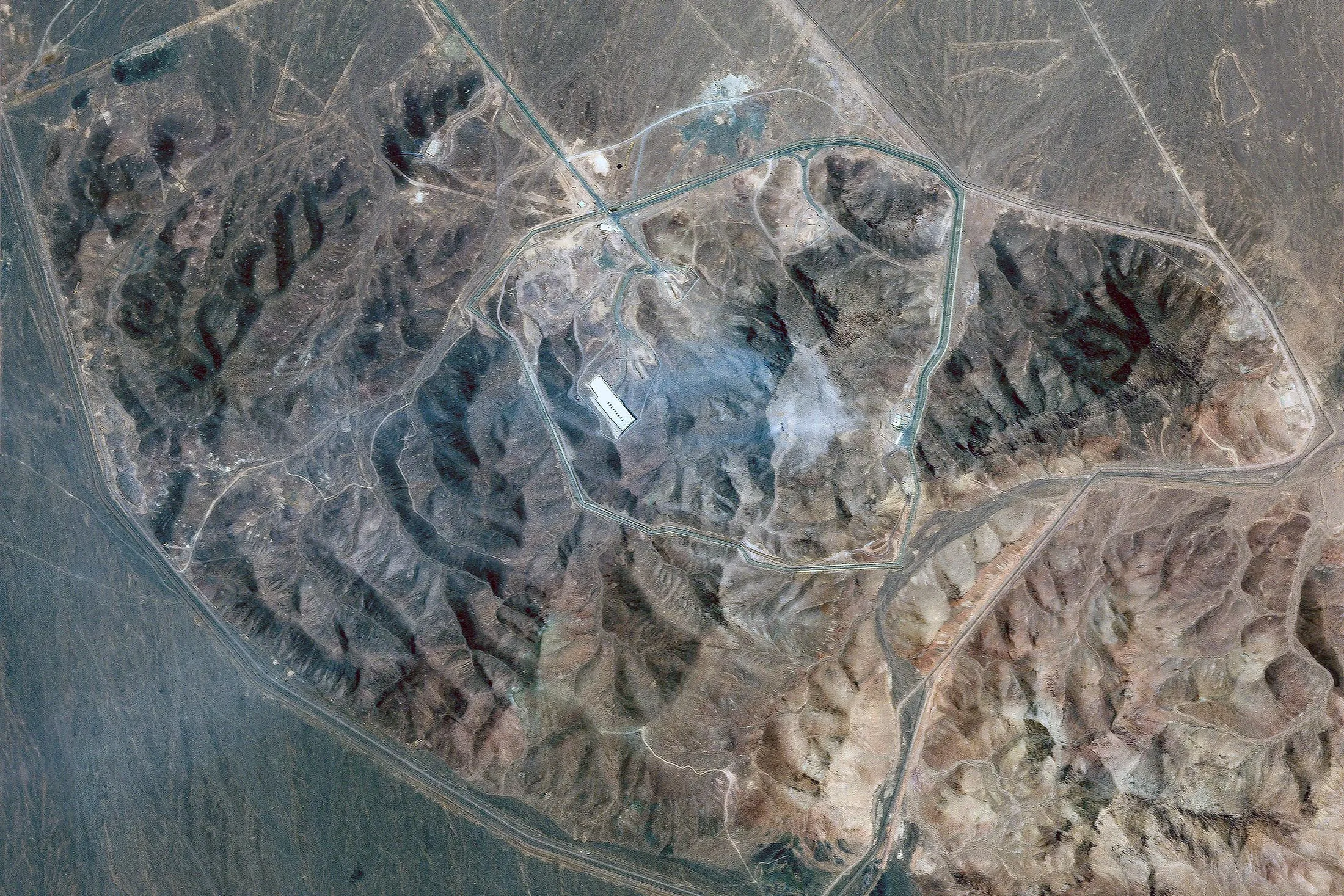 Satellite imagery of the Fordow Fuel Enrichment Plant following US strikes in Iran on June 22.