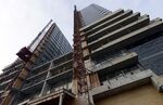 A condominium building under construction in Toronto