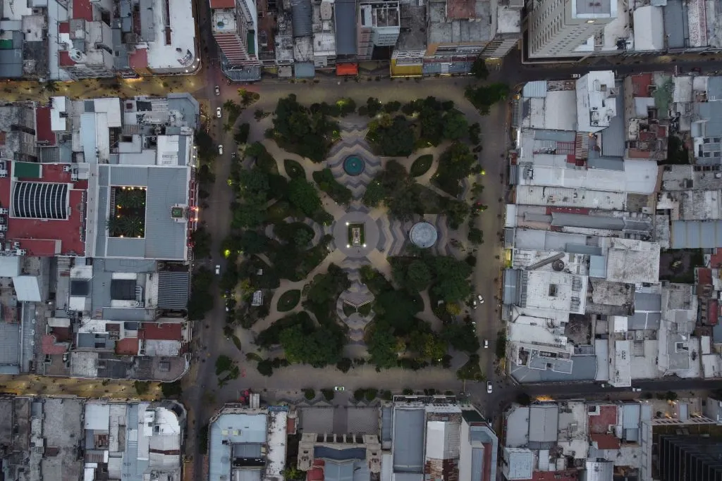 Plaza Libertad square in Santiago del Estero, Argentina