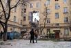 A damaged residential building following a Russian attack in Odesa, Ukraine, on Jan. 27.