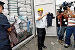 Sevilla inspects smuggled used clothing at the port of Cebu