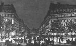 Candles illuminating Avenue de l'Opéra in Paris under the Exposition Universelle (1878).