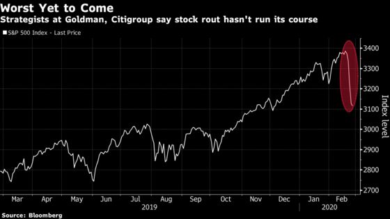 Goldman, Citi Strategists Say S&P 500 Rout Is Bound to Worsen