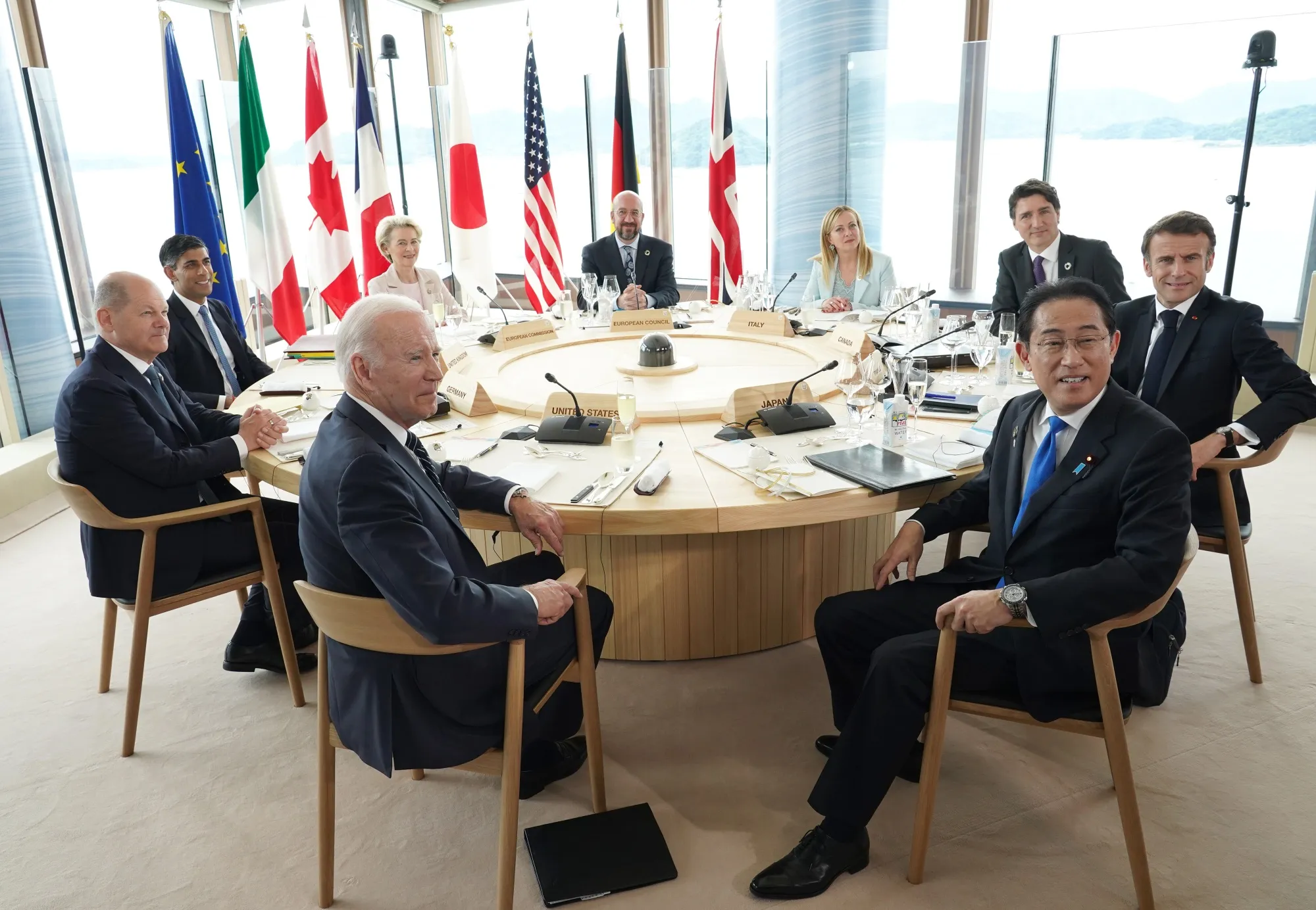 A working session of the Group of Seven (G-7) leaders’ summit in Hiroshima on May 19.