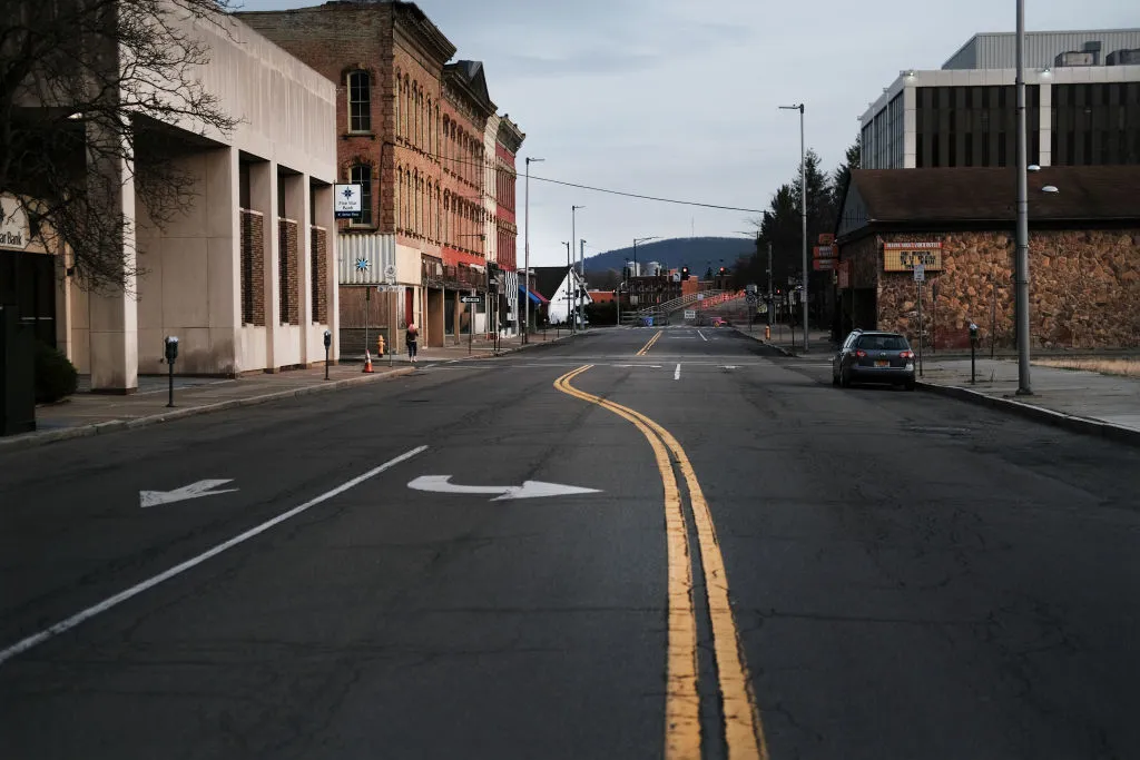 America has plenty of space: Elmira, N.Y., April 2019.