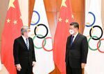 Xi Jinping, right, with Thomas Bach in Beijing on Jan. 25.