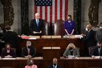 Vice President Mike Pence and Speaker of the House Nancy Pelosi officiate a joint session of the House and Senate at the U.S. Capitol on Jan. 6.