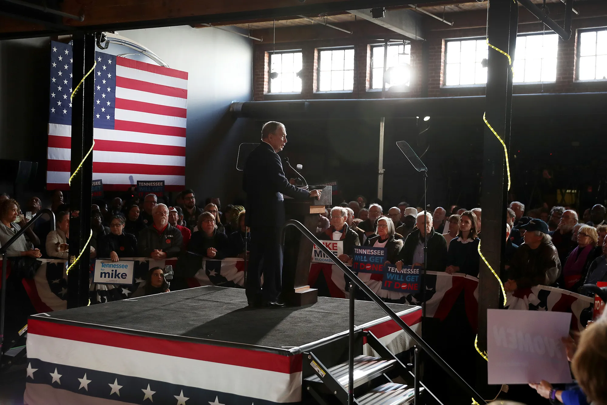 Michael Bloomberg speaks during a rally in Memphis, Tennessee on Feb. 28.