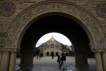 Students and visitors walk on the Stanford University campus&nbsp;in Stanford, California.