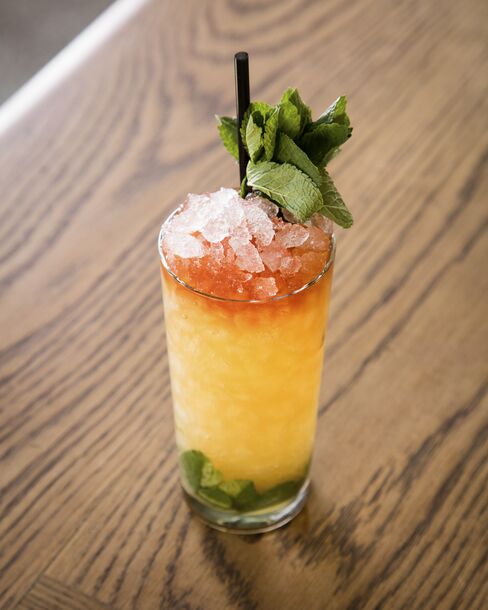 The Matador Swizzle is one of several excellent cocktails.