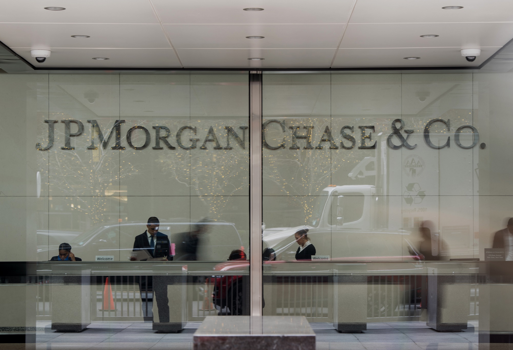 The headquarters of JP Morgan Chase and Co. in New York City.
