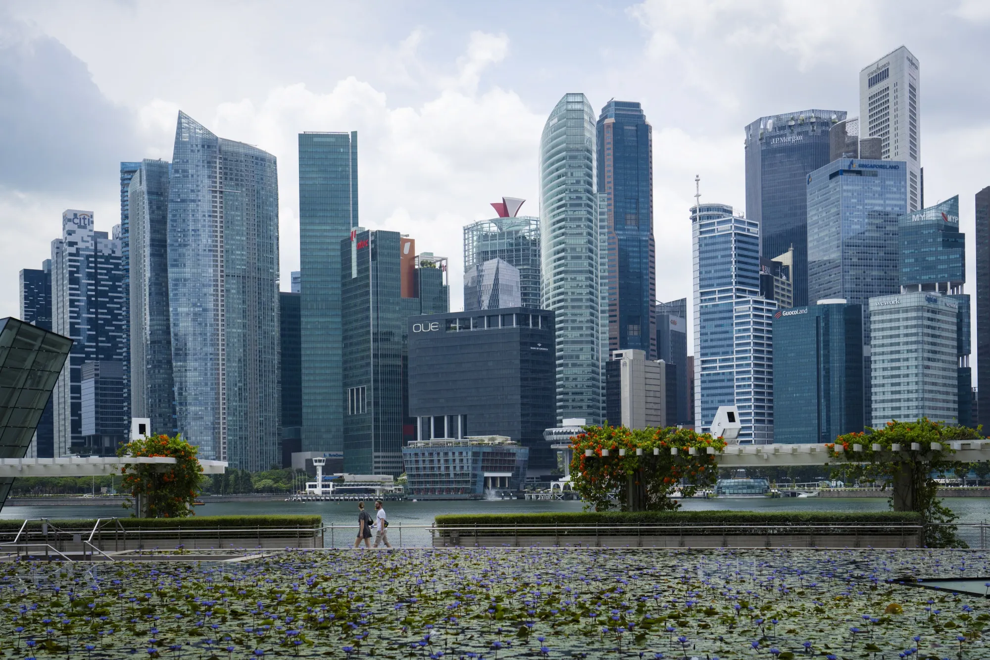 Singapore’s central business district in February.