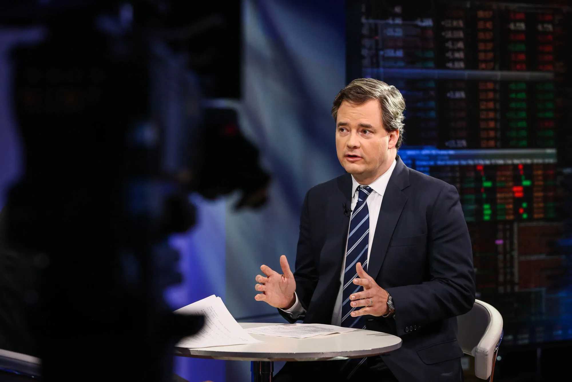Mark Wiedman speaks during a Bloomberg Television interview in New York.