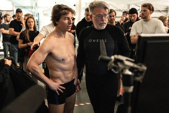 Mission: Impossible - The Final Reckoning (2025)Tom Cruise 
 Director Christopher McQuarrie 
on the set of  
*Filmstill - Editorial Use Only* see Spec