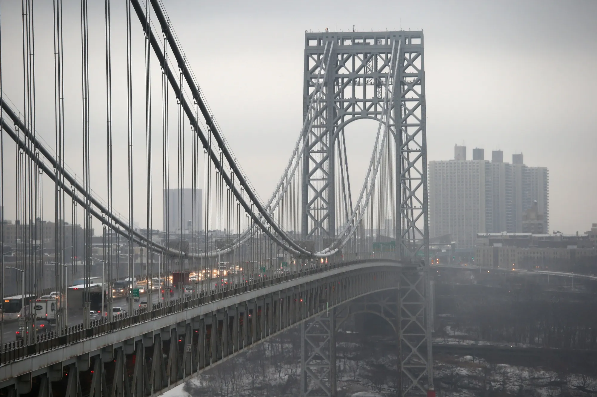 The George Washington Bridge in New York City is a major choke point for traffic. 