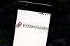 In this photo illustration, a Poshmark logo seen displayed on