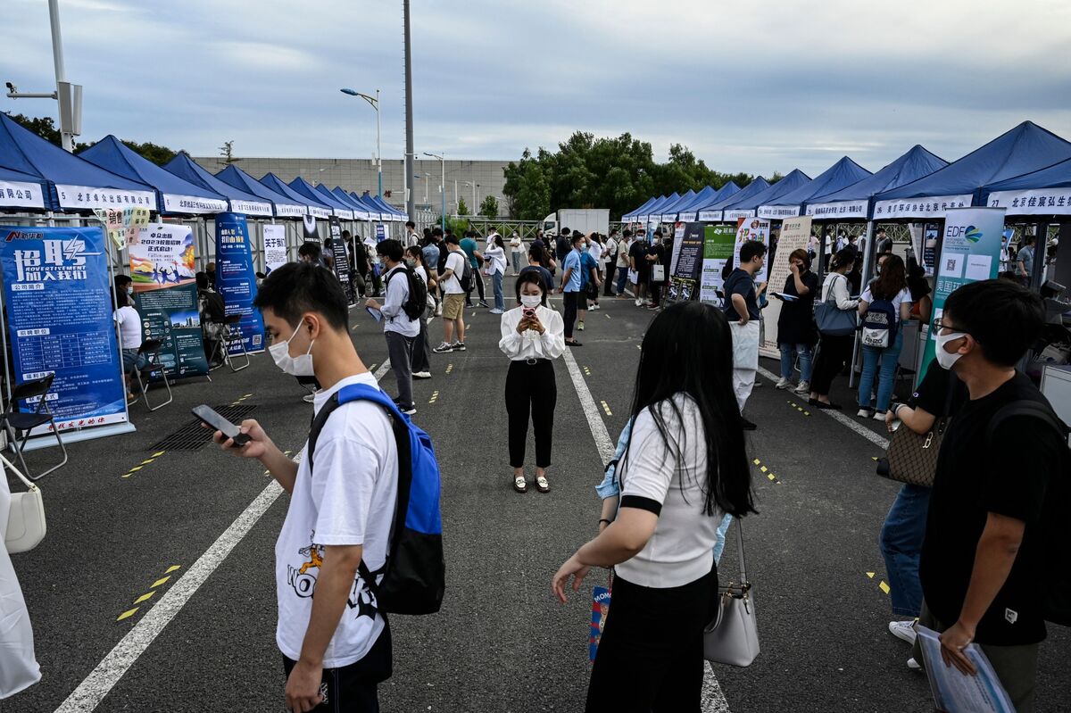 China's punishing tech crackdown has undercut the industry's position as the largest and most sought-after employer, leading to high graduate unemployment rates (Bloomberg)